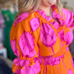 "Blooming Beauty" Curvy Orange & Pink Floral Maxi