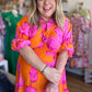 "Blooming Beauty" Curvy Orange & Pink Floral Maxi