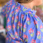 "Playful Periwinkles" Curvy Floral Top