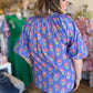 "Playful Periwinkles" Curvy Floral Top