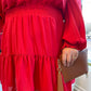 "Hot Date" Red Smocked Dress