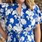 RESTOCKED! "Blissfully Blue" Plus-Size Floral Midi Dress