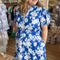 RESTOCKED! "Blissfully Blue" Plus-Size Floral Midi Dress
