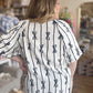 "Bow-tiful Babe" Curvy Cream & Navy Top