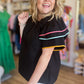RESTOCKED! "Frilly Fiesta" Plus-Size Black Ruffle Top