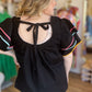RESTOCKED! "Frilly Fiesta" Plus-Size Black Ruffle Top