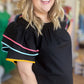 RESTOCKED! "Frilly Fiesta" Plus-Size Black Ruffle Top
