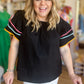 RESTOCKED! "Frilly Fiesta" Plus-Size Black Ruffle Top