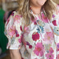 RESTOCKED! "Vintage Violets" Curvy Floral Top