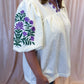 A Midsummer Night’s Dream Curvy Cream Embroidered Top