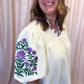 A Midsummer Night’s Dream Curvy Cream Embroidered Top