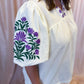 A Midsummer Night’s Dream Curvy Cream Embroidered Top