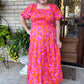 Bellini & Brunch Plus-Size Floral Smocked Maxi Dress