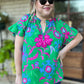 Bloom & Grow Plus-Size Green Floral Ruffle Top