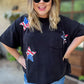 Boom, Pop, Sparkle Plus-Size Black Sequin Star Top - FINAL SALE