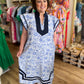 Coast to Coast Curvy Blue & White Floral Dress