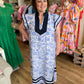 Coast to Coast Curvy Blue & White Floral Dress