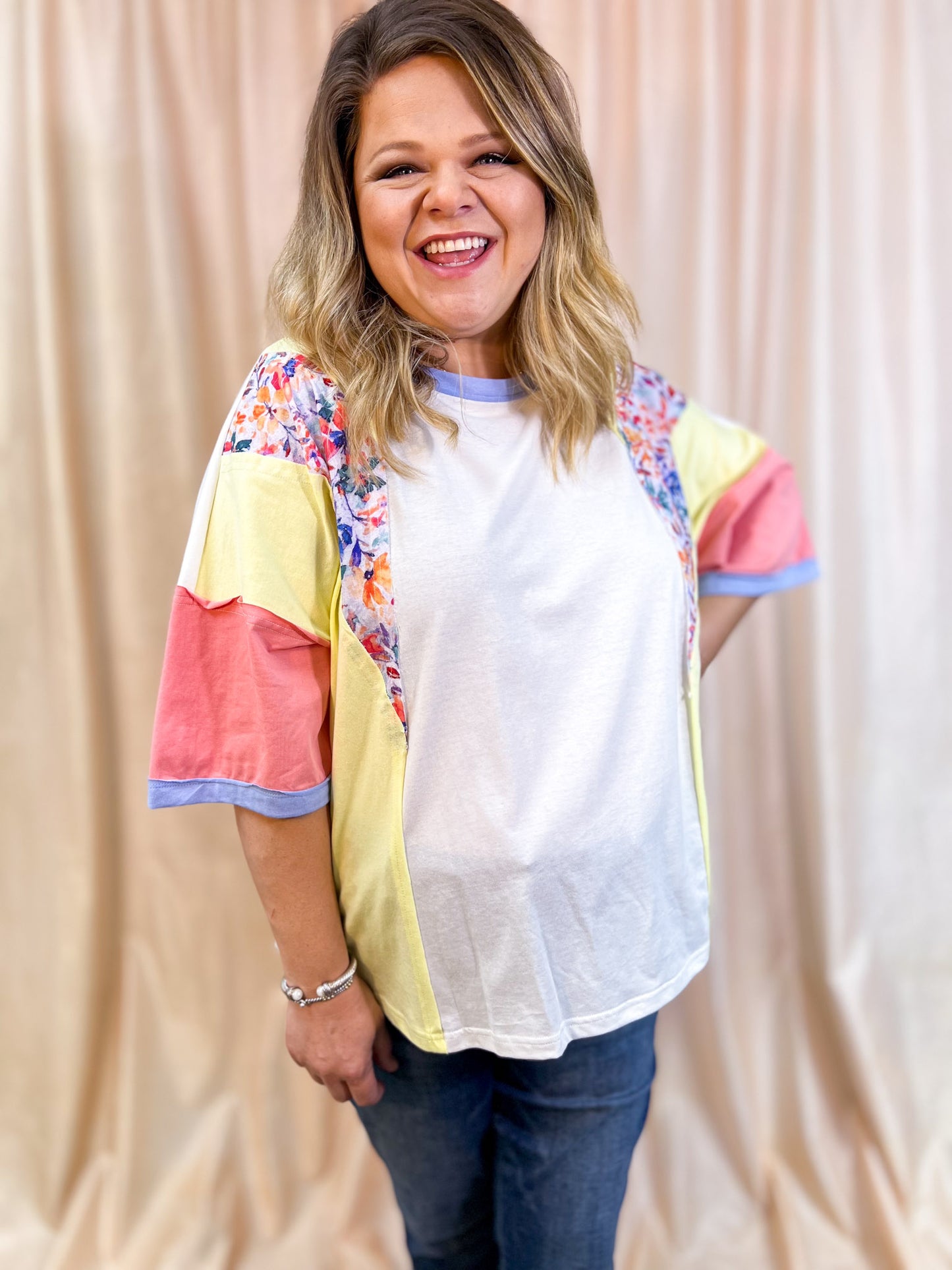 Everyday Moments Plus-Size Colorblock Tee