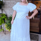 Going to the Chapel Plus-Size White Puff Sleeve Maxi Dress