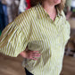 Hey There, Honeydew Plus-Size Green Stripe Top
