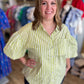 Hey There, Honeydew Plus-Size Green Stripe Top