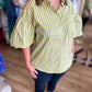 Hey There, Honeydew Plus-Size Green Stripe Top