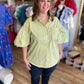 Hey There, Honeydew Plus-Size Green Stripe Top