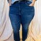 Judy Blue Plus-Size High Waist Dark Wash Kick Flare Jeans