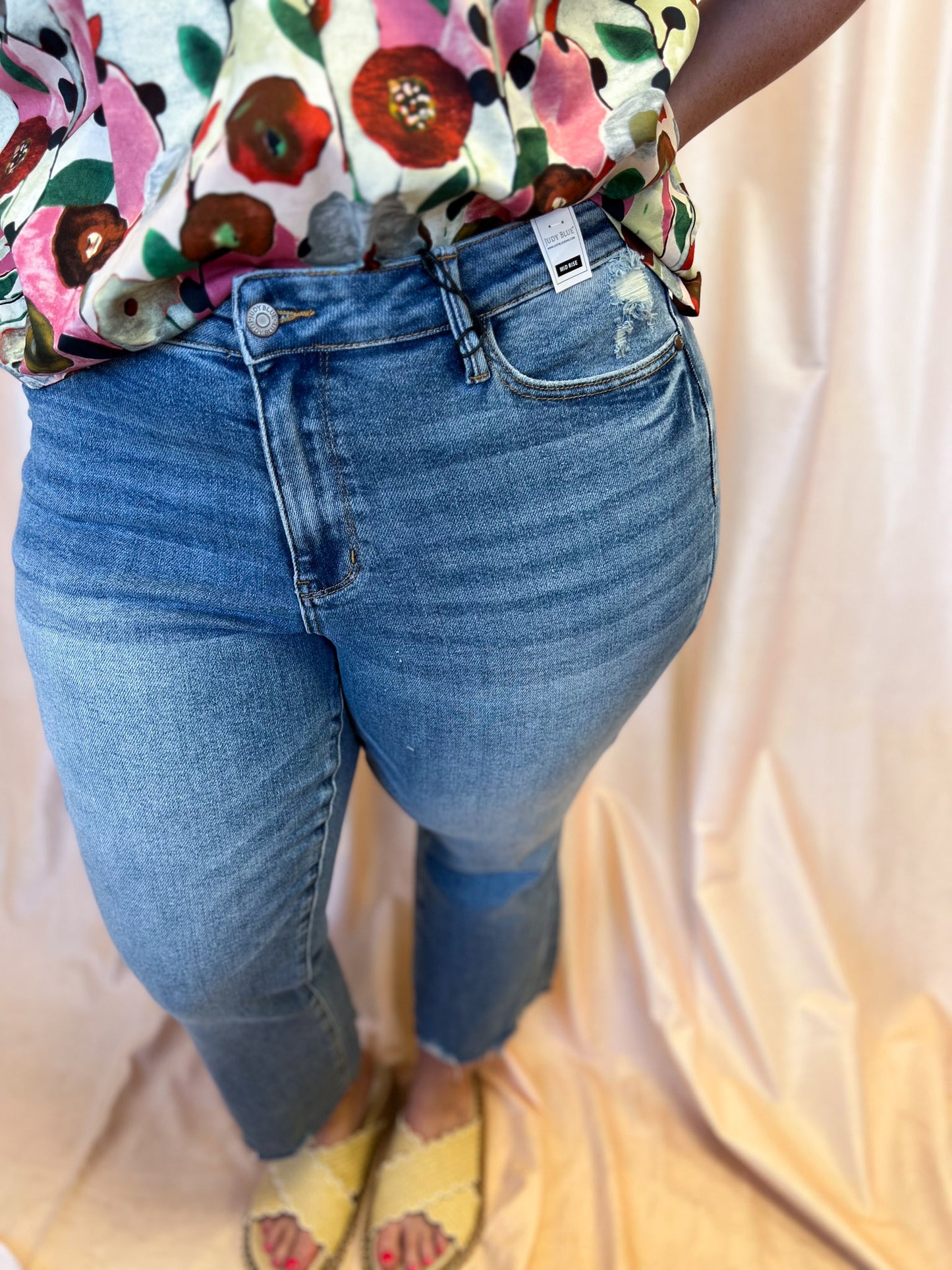Judy Blue Plus-Size Mid-Rise Vintage Wash Kick Flare Jean