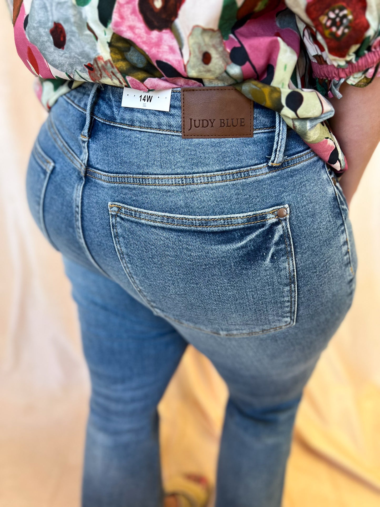 Judy Blue Plus-Size Mid-Rise Vintage Wash Kick Flare Jean