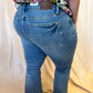 Judy Blue Plus-Size Mid-Rise Vintage Wash Kick Flare Jean