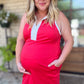Just Another Day Plus-Size Red Half Zip Dress
