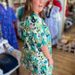 Kiwi Confections Curvy Jade Abstract Floral Dress