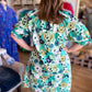 Kiwi Confections Curvy Jade Abstract Floral Dress