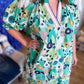 Kiwi Confections Curvy Jade Abstract Floral Dress