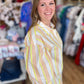 Lemon Drop Plus-Size Neon Yellow Stripe Top