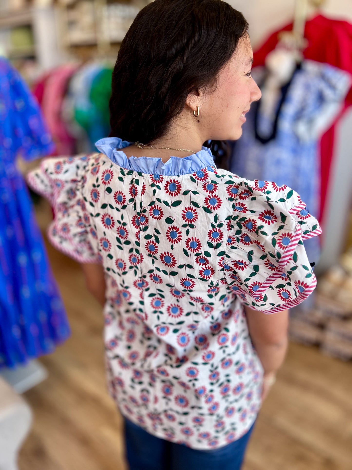 Let Freedom Ring Floral Top