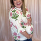Picking Peonies Curvy Cream & Pink Floral Top
