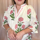 Picking Peonies Curvy Cream & Pink Floral Top