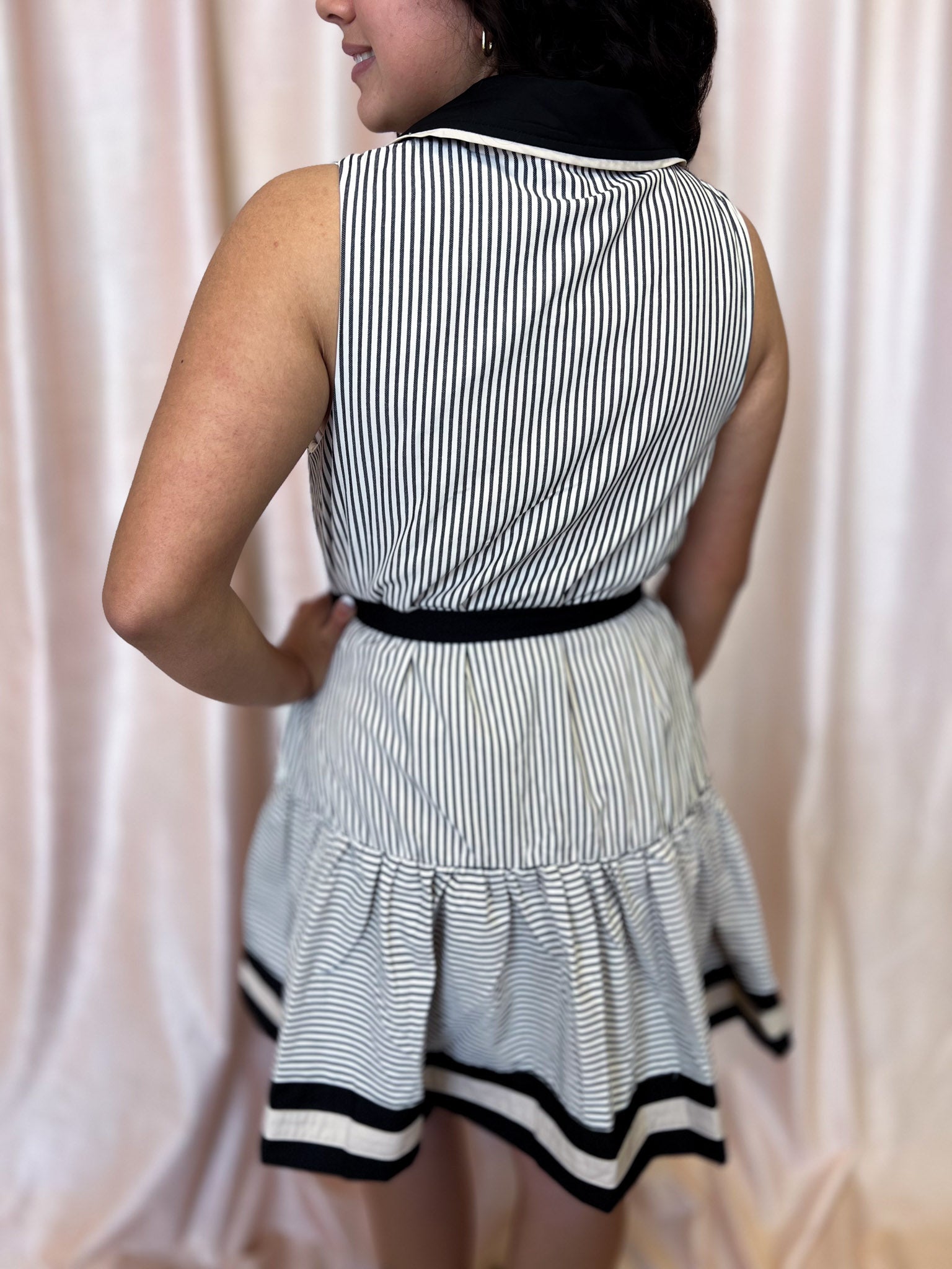 Prim & Proper Black and Cream Mini Dress Prim & Proper Black and Cream Mini Dress