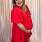 Red Hot Summer Sizzle Curvy Tiered Mini Dress