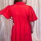 Red Hot Summer Sizzle Curvy Tiered Mini Dress