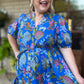 Sunlit Florals Plus-Size Button Down Midi Dress