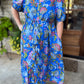 Sunlit Florals Plus-Size Button Down Midi Dress
