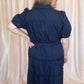 The Maine Event Plus-Size Navy Tiered Midi Dress