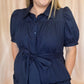 The Maine Event Plus-Size Navy Tiered Midi Dress