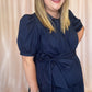 The Maine Event Plus-Size Navy Tiered Midi Dress