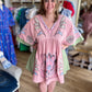 You Make Me Blush Curvy Embroidered Kaftan Dress