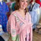 You Make Me Blush Curvy Embroidered Kaftan Dress