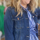 Plus-Size Risen Jeans Denim Jacket